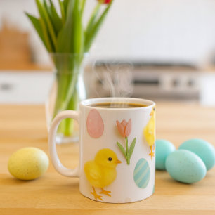 Easter Baby Chickens and Bunny Rabbits Coffee Mug