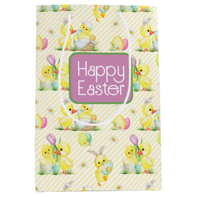 Easter Baby Chicks and Ducks  Medium Gift Bag (Front)