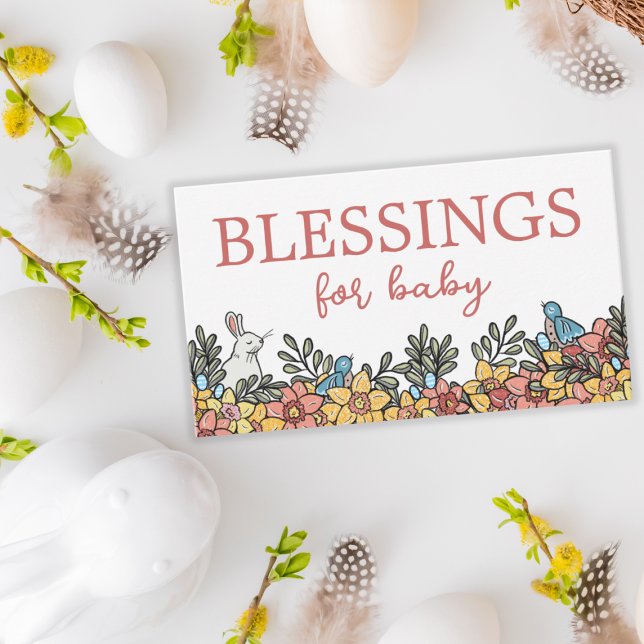 Easter Baby Shower Blessings for Baby Advice Card (Creator Uploaded)