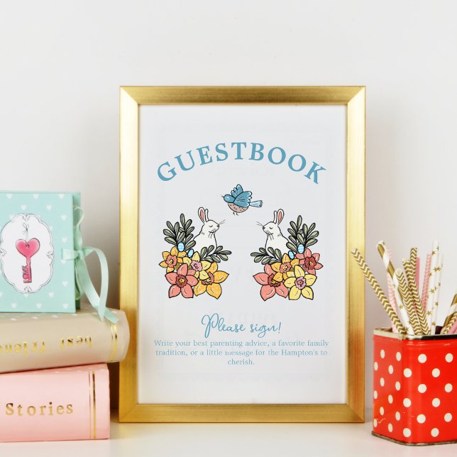 Easter Baby Shower Guestbook Table Sign (Creator Uploaded)