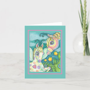 EASTER BABY, SPRING PONY, CUTE FAIRY NOTE CARD B