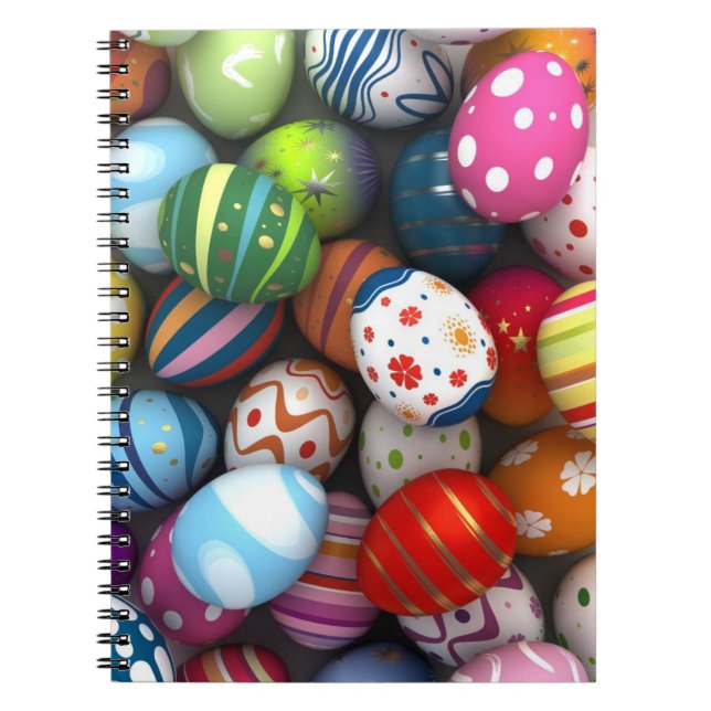 Easter Background Spiral Notebook (Front)