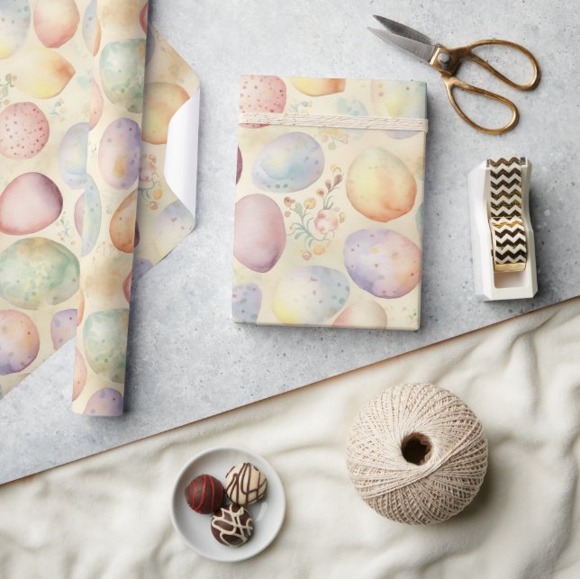 easter background with spring flowers, coloured eg wrapping paper (Crafts)