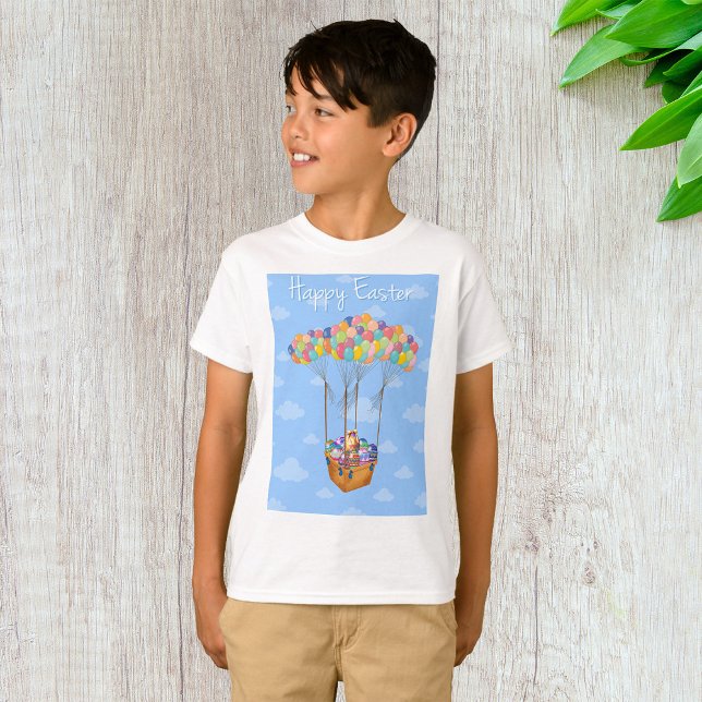 Easter Balloon Basket with Colourful Eggs  T-Shirt (Creator Uploaded)