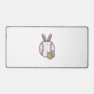 Easter Baseball Bunny Sports Men Boys Kids Toddler Desk Mat