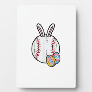 Easter Baseball Bunny Sports Men Boys Kids Toddler Plaque