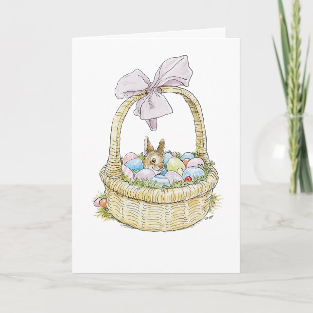 Easter Basket Bunny Card (Front)