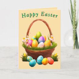 Easter Basket Card (Change Background Colour)