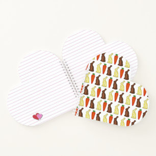Easter Basket Chocolate Bunny Rabbit Carrot Candy Notebook