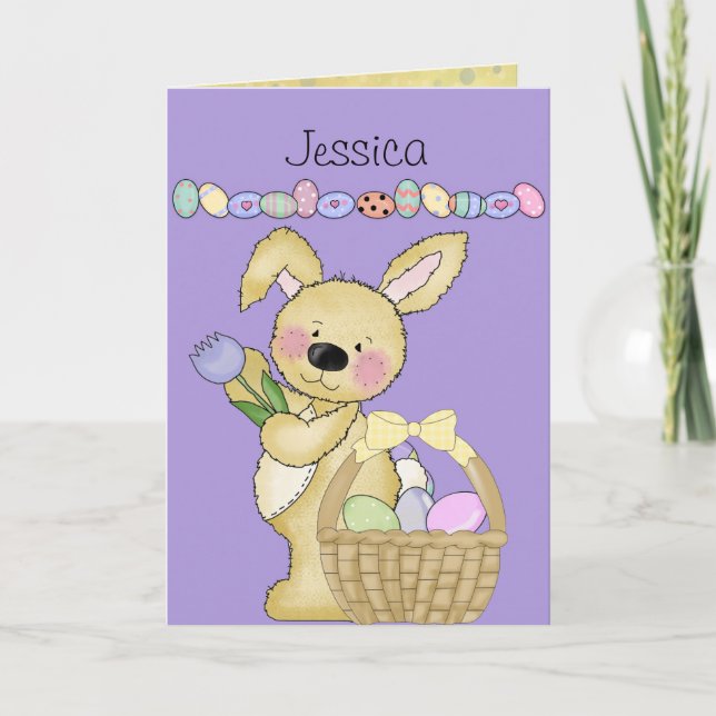 Easter Basket Custom Holiday Card (Front)