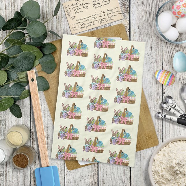 Easter Basket Dragons Eggs Tea Towel (Creator Uploaded)