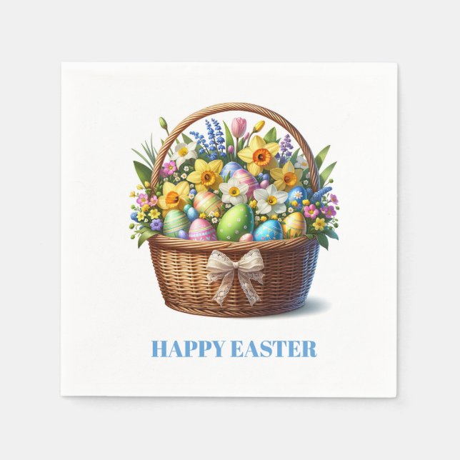 Easter Basket Paper Napkins (Front)