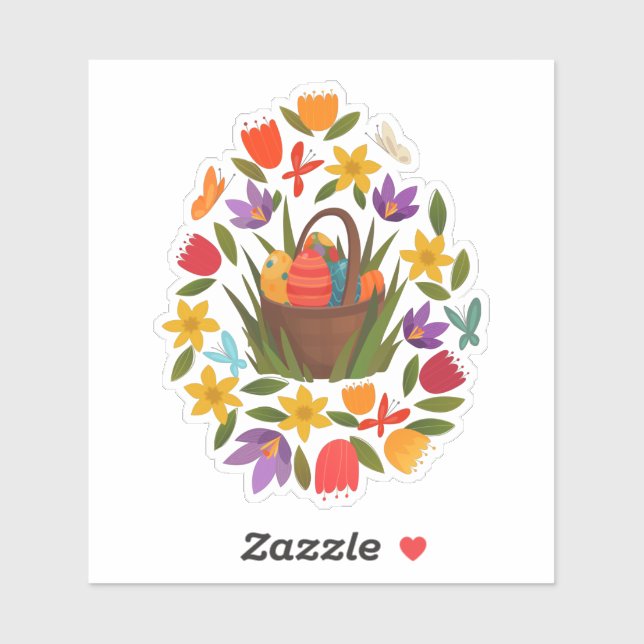 Easter basket & spring flowers (Sheet)