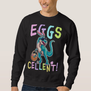 Easter Basket Stuffers Kids Cute Rex Bunny Egg Egg Sweatshirt