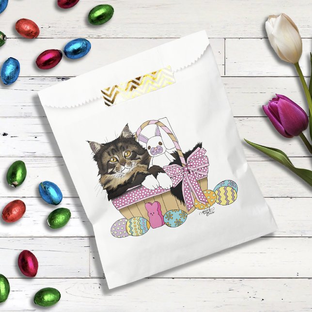 Easter Basket Tabby Kitten  Favour Bags (Creator Uploaded)