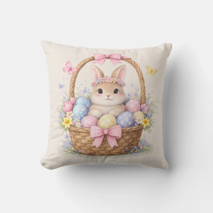 Easter Basket Throw Pillow