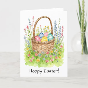 Easter Basket Watercolor Thank You Card