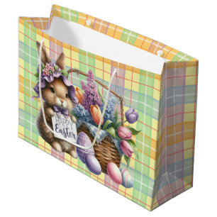 Easter Basket With Bunny Large Gift Bag