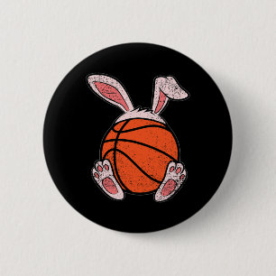 Easter Basketball Lover Bunny Ears Ball Cute Rabbi 6 Cm Round Badge