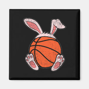 Easter Basketball Lover Bunny Ears Ball Cute Rabbi Magnet