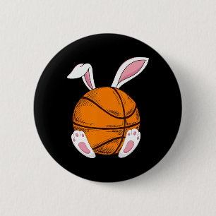 Easter Basketball  Rabbit Bunny Happy Easter Day 2 6 Cm Round Badge
