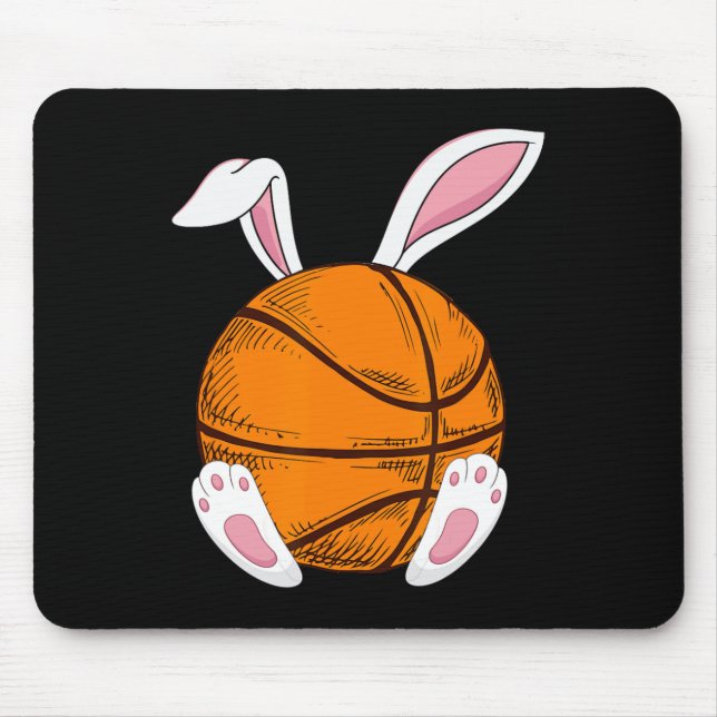 Easter Basketball  Rabbit Bunny Happy Easter Day 2 Mouse Pad (Front)