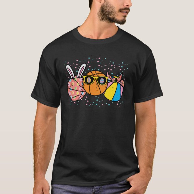 Easter Basketballs Family Match Men Women Kids Tod T-Shirt (Front)