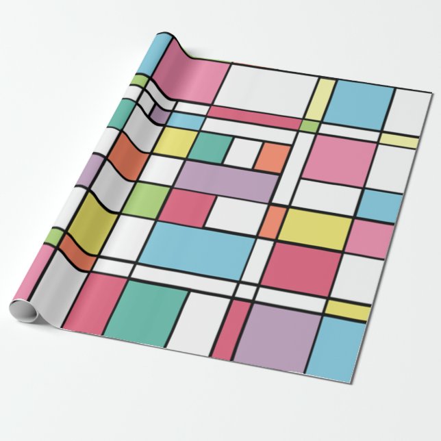 Easter Bauhaus Wrapping Paper (Unrolled)