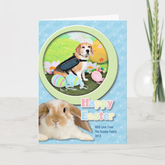 Easter - Beagle - Brady Holiday Card (Front)