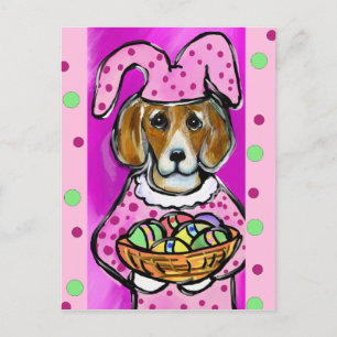 EASTER BEAGLE HOLIDAY POSTCARD