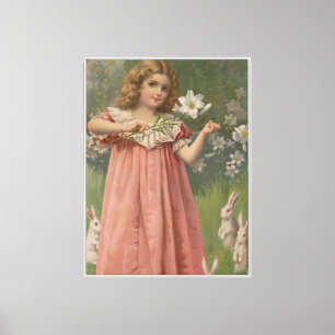 Easter Beauties, Vintage Illustration, 1898 Canvas Print