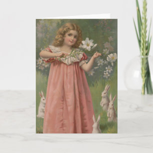 Easter Beauties, Vintage Illustration, 1898 Card