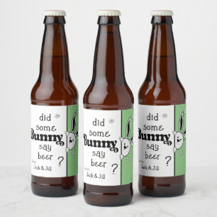 Easter Beer Label, Did some Bunny say beer? Beer Bottle Label