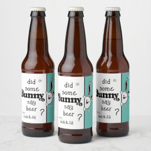 Easter Beer Label, Did some Bunny say beer? Bottle Label