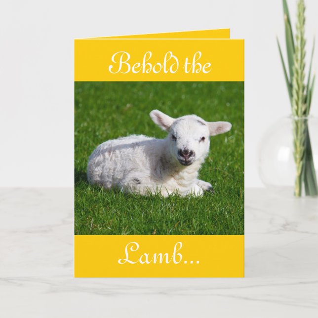Easter Behold the Lamb II Holiday Card (Front)