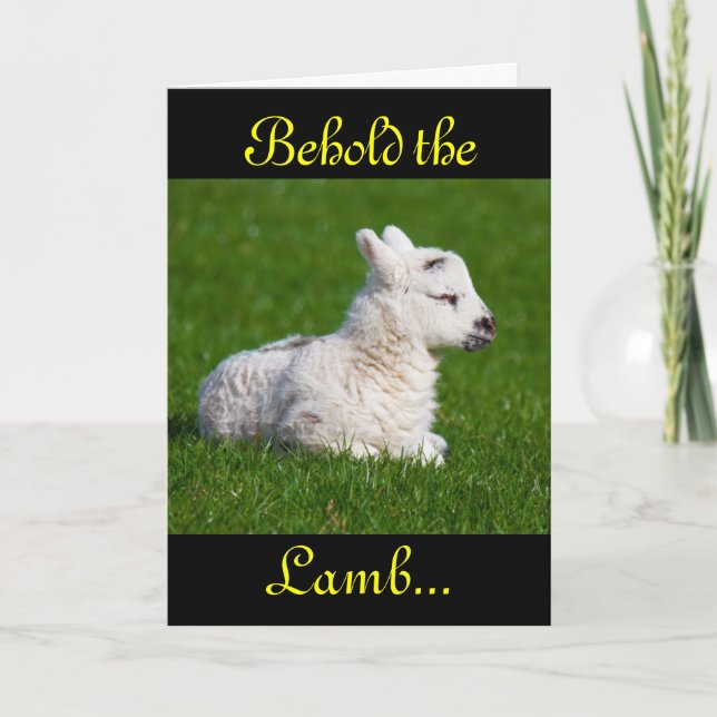 Easter Behold the Lamb II Holiday Card (Front)