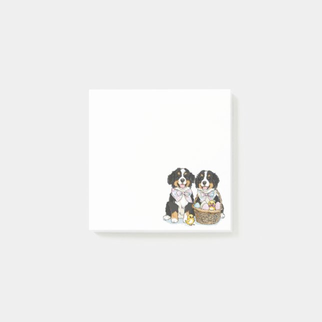 Easter Bernese Mountain Dogs Post-it Notes (Front)