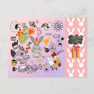 Easter best wishes for your family and friends holiday postcard