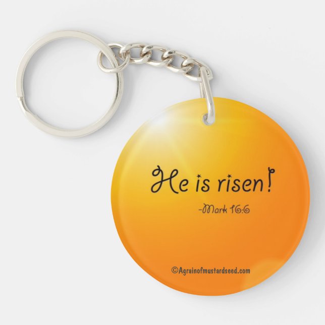 Easter Bible Quotes Key Ring (Front)