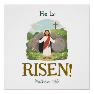 Easter Bible Verse Kids Christian Scripture Poster