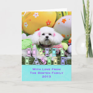 Easter - Bichon Frise - Mia Holiday Card