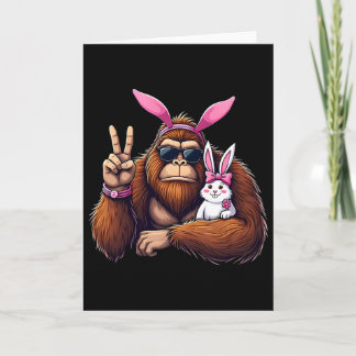 Easter Bigfoot Bunny Funny Easter Day Sasquatch Bo Card