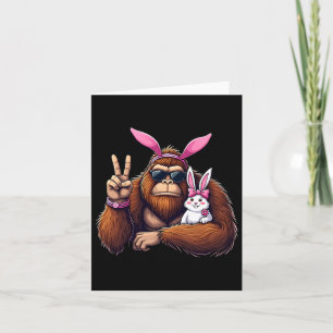 Easter Bigfoot Bunny Funny Easter Day Sasquatch Bo Card