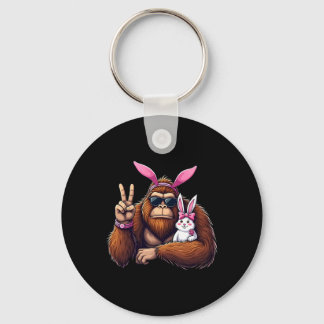 Easter Bigfoot Bunny Funny Easter Day Sasquatch Bo Key Ring