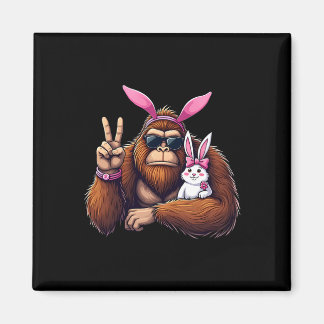 Easter Bigfoot Bunny Funny Easter Day Sasquatch Bo Magnet