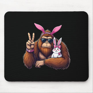 Easter Bigfoot Bunny Funny Easter Day Sasquatch Bo Mouse Pad
