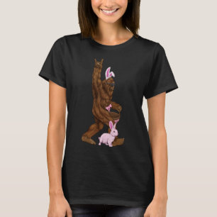 Easter Bigfoot Bunny In A Basket Is Fun For Sunday T-Shirt