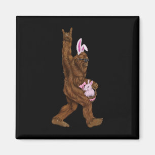 Easter Bigfoot Bunny In A Bysket Is Fun For Sunday Magnet