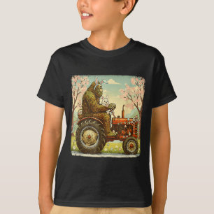 Easter bigfoot bunny tractor funny spring T-Shirt