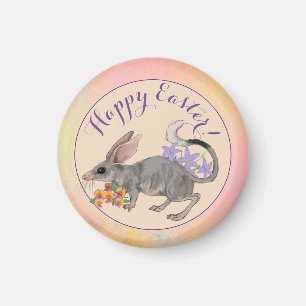 Easter Bilby & Australian Flowers Happy Easter But Magnet